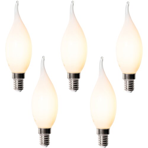 LUEDD Komplet 5 E14 zatemnitvenih LED žarnic BXS35 Opal 4W 450 lm 2200K Slike