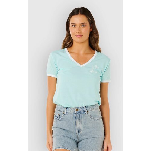 Rip Curl Hotel Malibu V-Neck T-shirt light sea blue Cene