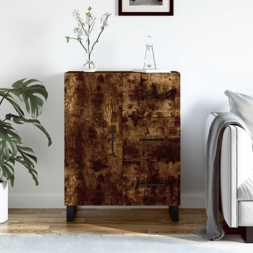 vidaXL Komoda dimljeni hrast 69,5x34x90 cm inženirski les Cene