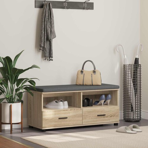  Klupa za hodnik s jastukom Sonoma hrast 100 x 38 x 46 cm Cijene