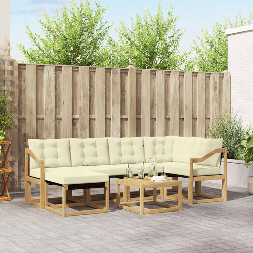  Set vanjskih sofa 7 kom. Bijela i krem Cijene
