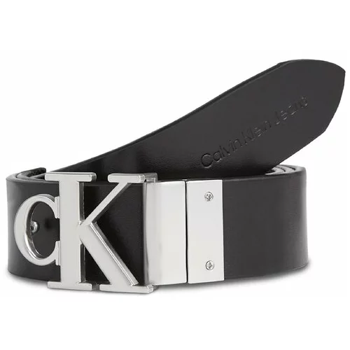 Calvin Klein Jeans Ženski pas Round Mono Pl Rev Lthr Belt 30Mm K60K611489 Črna