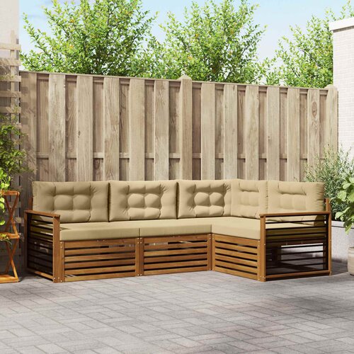  Set vanjskih sofa 4 kom. Prirodna i bež Cene