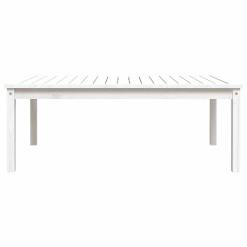  Vrtni stol bijeli 121x82,5x45 cm od masivne borovine Slike