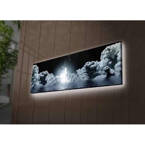 Wallity Zidna slika sa LED osvjetljenjem 3090NASA-016, 30x90 cm Cene