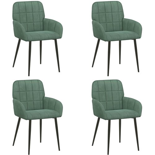 vidaXL Jedilni stoli 4 pcs Žamet Morsko zelena 57 x 50 x 85 cm, (5000296778) Cene