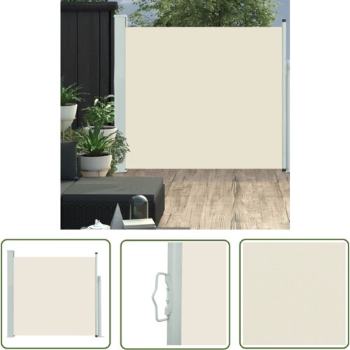  The Living Store Zložljiva stranska tenda za teraso 170x300 cm krem - Stranska Tenda, (21743526) Slike