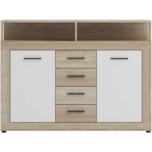 MID.YOU KOMODA, bela, hrast sonoma Cene