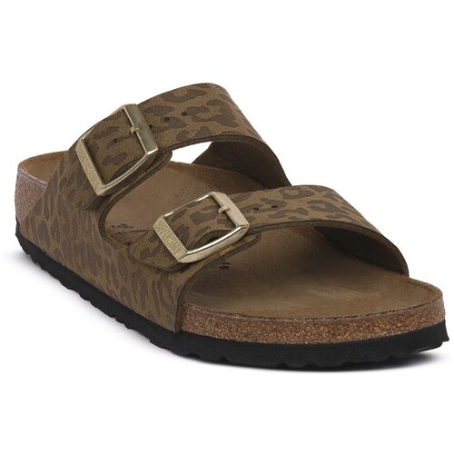 Birkenstock Natikači ARIZONA LEO KHAKI CALZ S Kostanjeva Slike