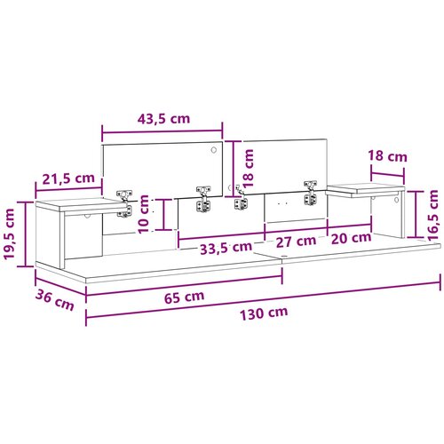 Studio radni stol Staro drvo 130 x 36 x 19,5 cm Slike