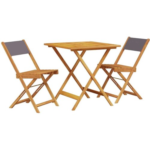 VidaXL 3-dijelni bistro set od tkanine i masivnog drva antracit Slike