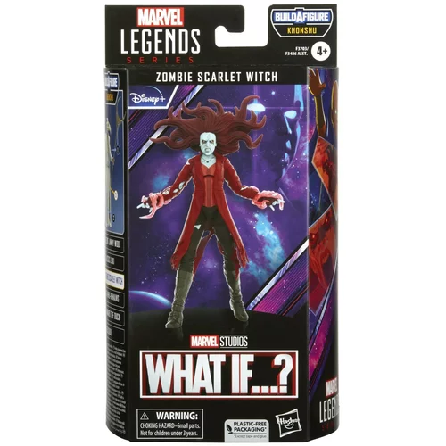 Hasbro Marvel Legends Series MCU Disney Plus Zombie Scarlet Witch akcijska figura, 2 dodatka in 1 del za sestavo figure, večbarvna (F3703), (20838006)