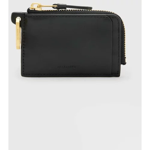 AllSaints Usnjena denarnica Remy ženska, črna barva
