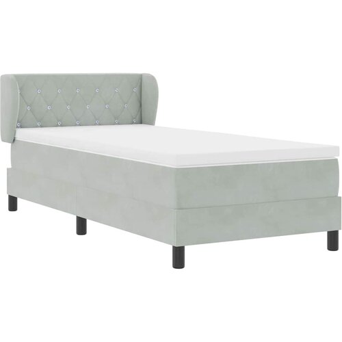  Krevet s opruga kutije Svjetlosiva 90 x 200 cm Bar&amp;scaron;un Slike