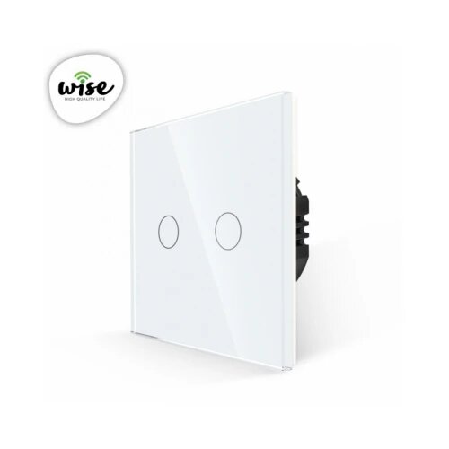 Wise wifi pametni prekidač 2 tastera - stakleni beli panel Cene