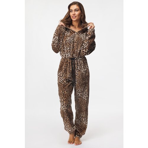 Hunkem&amp;ouml;ller Pidžama bež / boja devine dlake (camel) / crna / bijela Slike