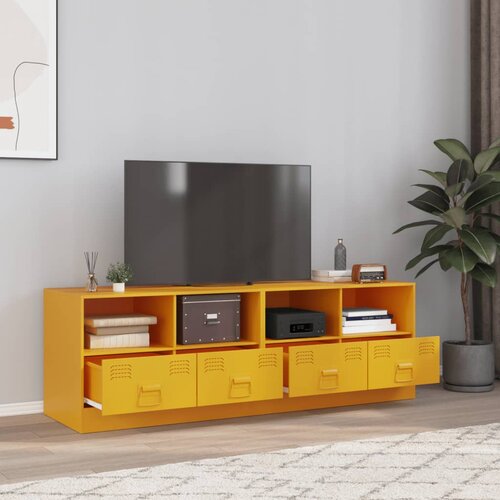  The Living Store TV omarica 2 kosa gorčično rumena 67x39x44 cm jeklo - TV Omarica, (21508203) Cene