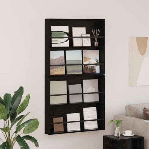  Polica za časopise s policom 2 pcs Crni hrast 80 x 12 x 70 cm Cijene