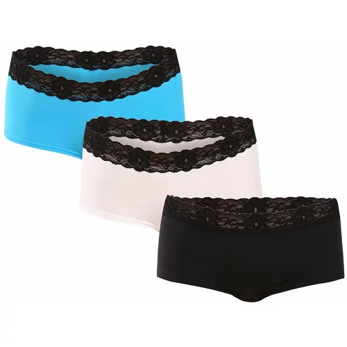STYX 3PACK women's panties with leg multicolor