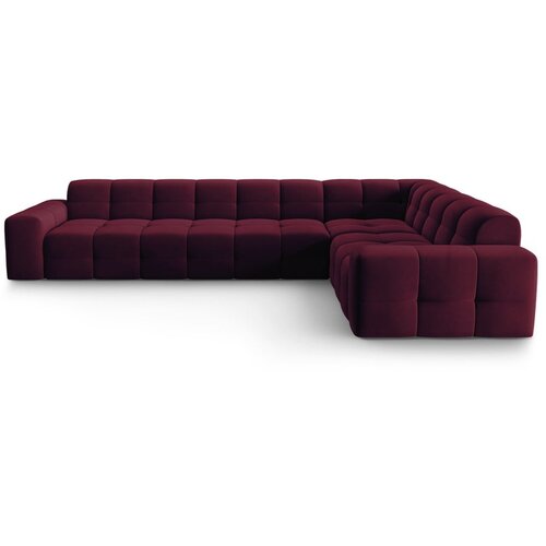 Micadoni Home Bordo rdeč žametni kotni kavč (desni kot) Kendal - Micadoni Home Slike