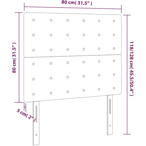  Uzglavlje tamnozeleno 80x5x118/128 cm bar&amp;scaron;unasto Slike