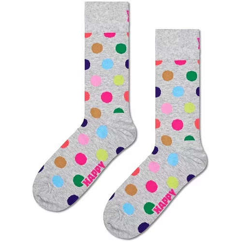Happy Socks Nogavice Big Dot Sock siva barva