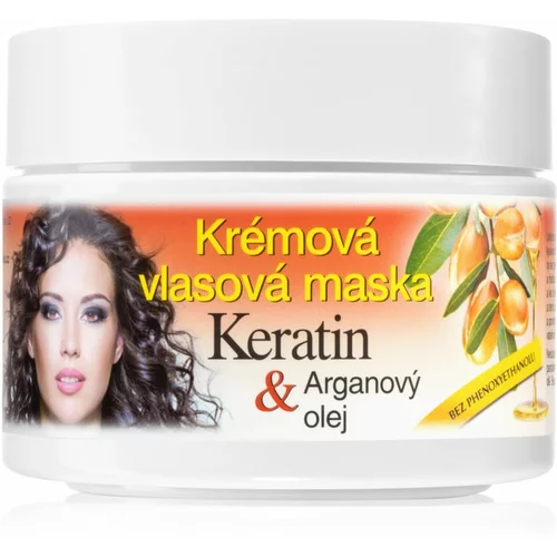 Bione Cosmetics Keratin + Argan regeneracijska maska za lase 260 ml