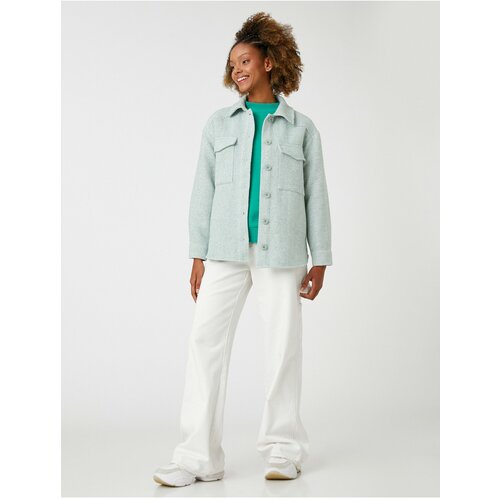 Koton Oversized Jacket with a Shirt Collar Long Sleeved, Pocket Detailed. Cene