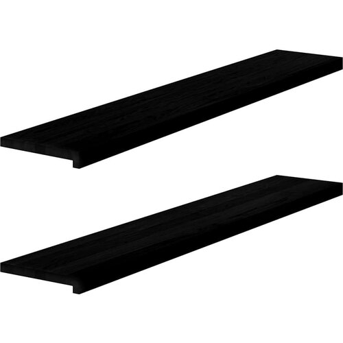 vidaXL Okenske police 2 kosa temno rjava 140x25x2 cm trdna hrastovina Cene