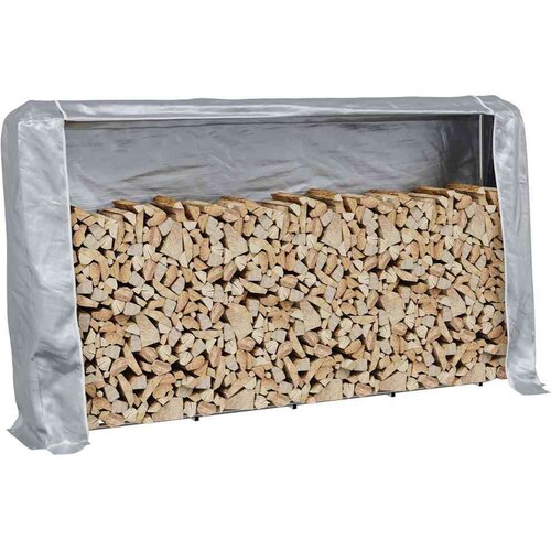  Stalak za drva za ogrjev s kišnom navlakom 250x25x150 cm Cijene