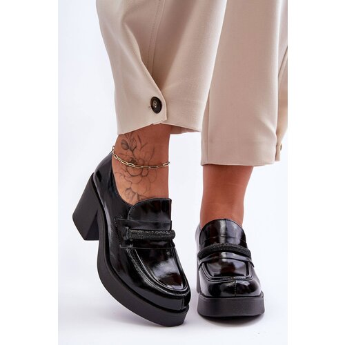 LEMAR Leather Half-Boots On A Heel With Decoration Black Gelanor Cijene