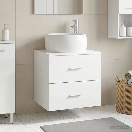  Umivaonik s policom Bijela 49,5 x 44,5 x 66 cm Cene