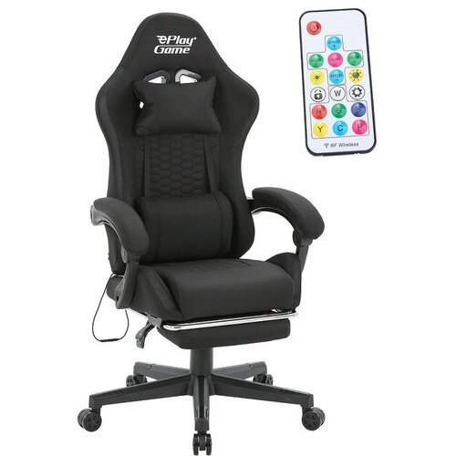 Eplaygame Gejmerska stolica HC-4095 FABRIC RGB LED crna Cene