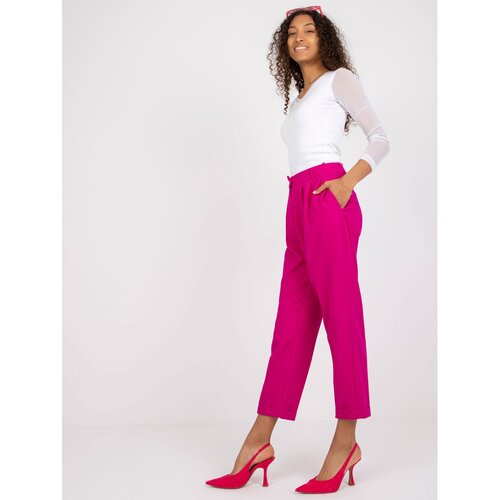 Fashion Hunters Fuchsia women&amp;#039;s trousers from a suit with pockets RUE PARIS Slike