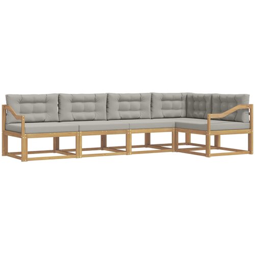 vidaXL Zunanja garnitura za sedenje 4 pcs Bela in svetlo siva, (5000280358) Cene
