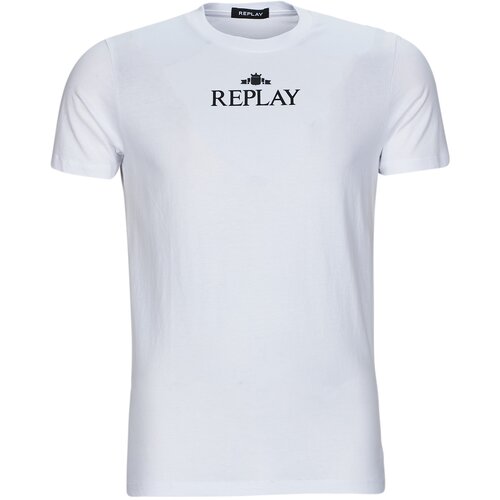 Replay Majice s kratkimi rokavi M6473 Bela Slike