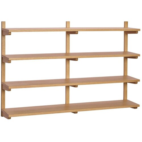 H&amp;uuml;bsch Polica s vi&amp;scaron;e razina u dekoru hrasta u prirodnoj boji 120 cm Long &amp;ndash; Slike