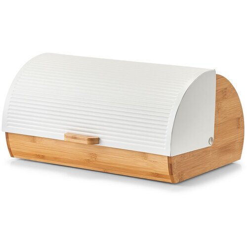 ZELLER Posoda za kruh 39x27x19cm / bambus-les, bela kovina, (20454323) Cene