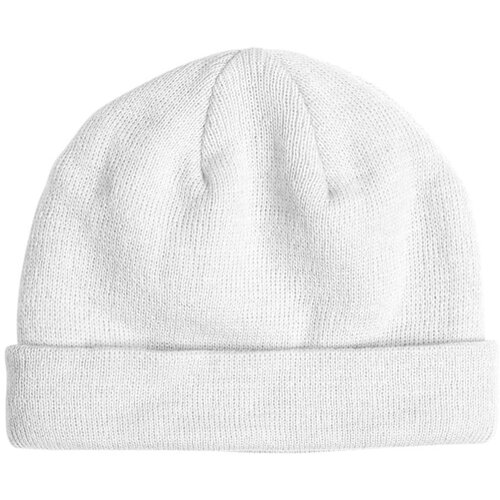 MD short cuff knit beanie white Cene