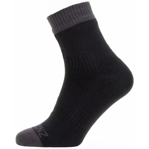 Sealskinz Waterproof Warm Weather Ankle Length Sock Black/Grey XL