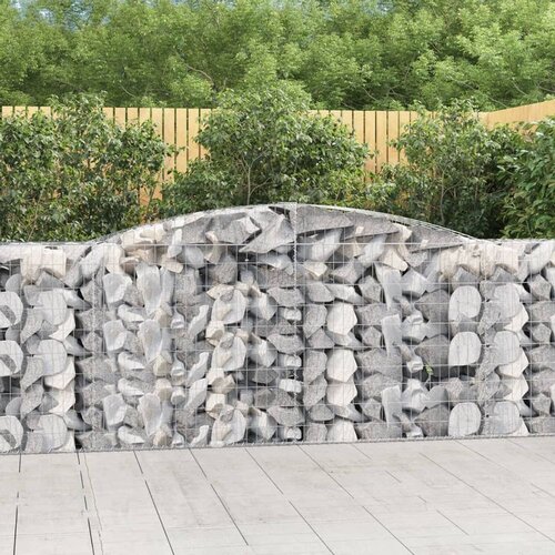  Obokane gabion košare 3 kosi 400x50x100/120cm pocinkano železo Cene