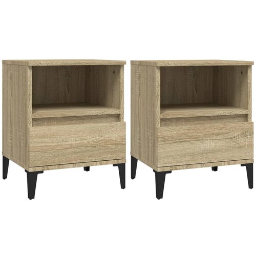 Maison Chic Dvo delni komplet Nočne omarice - Nočne mize Sonoma hrast 40x35x50 cm, (21687226) Slike