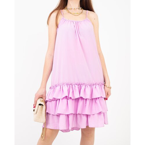 Resti Violet ladies' strappy dress with frills - Clothing Cene