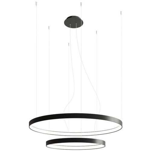 Thoro Črna aluminijasta LED viseča svetilka &oslash; 78 cm RIO &ndash; Cene