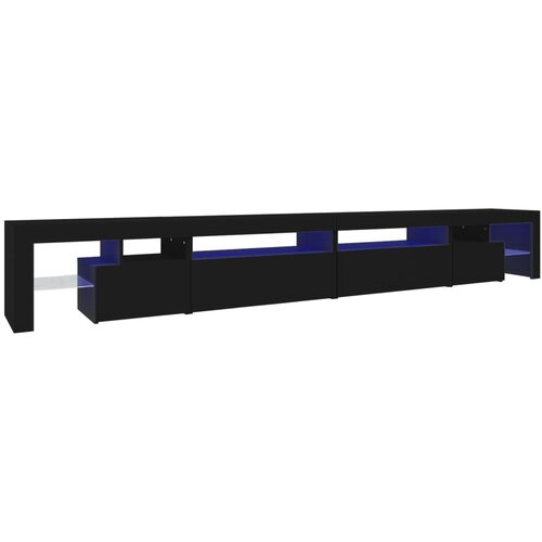 Maison Chic TV omarica - TV stojalo - Televizijska omarica z LED lučkami črna 290x36,5x40 cm, (21702260) Cene