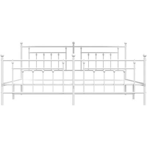  okvir kreveta uzglavlje i podnožje bijeli 200x200 cm Slike