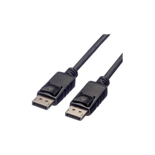 Roline green DisplayPort priključni kabel DisplayPort utikač 1.00 m crna 11.44.5761 sa zaštitom, TPE plašt, bez halogena DisplayPort kabel Cijene