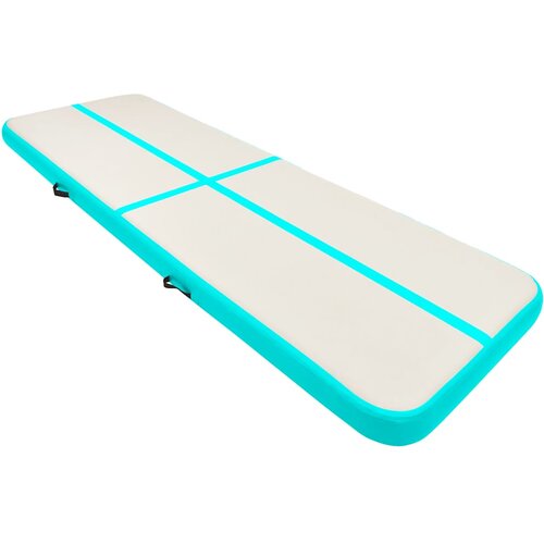  Strunjača na napuhavanje s crpkom 500 x 100 x 15 cm PVC zelena Slike
