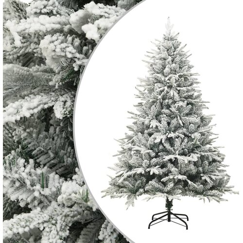 vidaXL Umetna novoletna jelka s snegom zelena 240 cm PVC in PE Cene