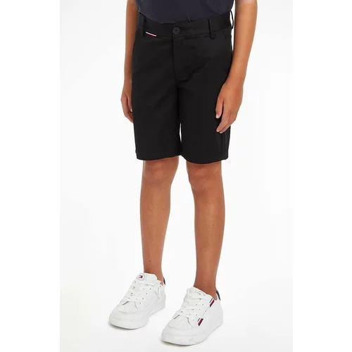 Tommy Hilfiger Otroške kratke hlače črna barva